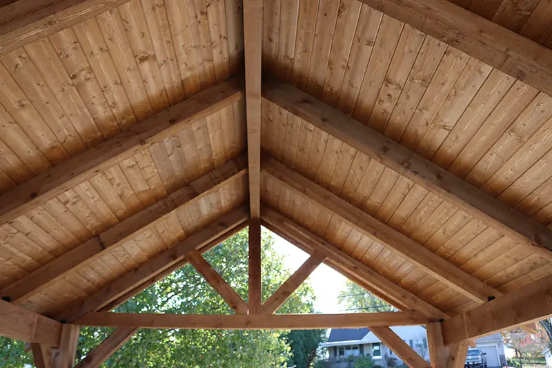 pergola with a roof