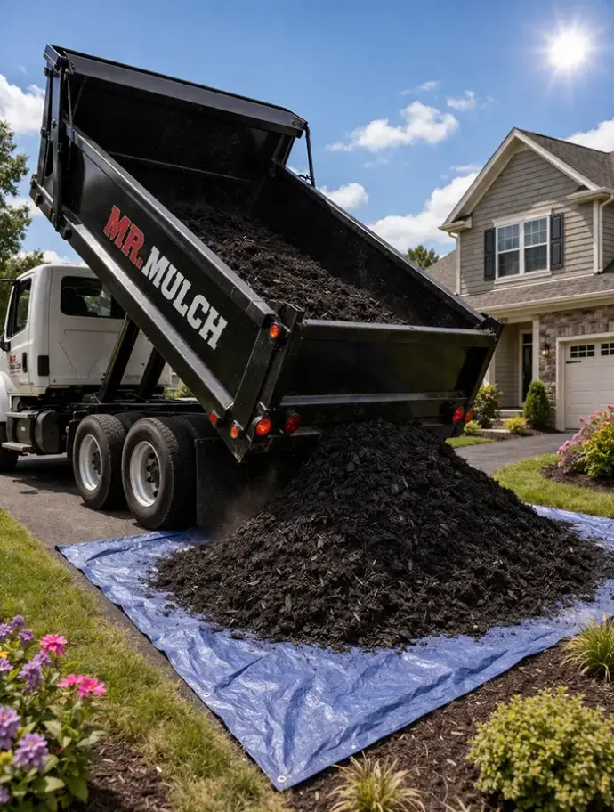 black Mulch near me brown mulch