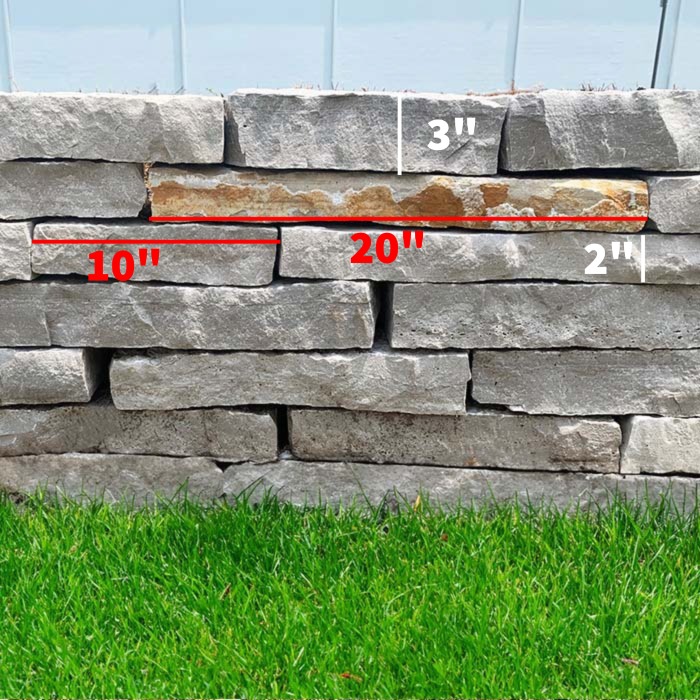 Stone landscaping wall Eden 6"