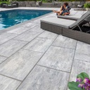 Unilock Beacon Hill Flagstone XL Smooth Concrete Paver Patio Install