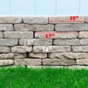 Stone landscaping wall Tumbled Indiana 8" Split