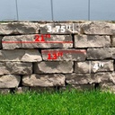 Natural stone landscaping wall Oakfield 8" Split Medium