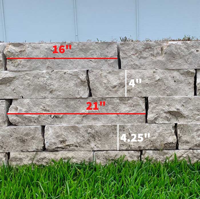 Waukesha 8" Buff retaining wall