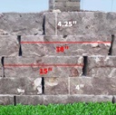 Waukesha 8" Brown Retaining wall