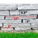Eden 8" Natural Stone Retaining Wall