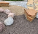 landscaping stone seat around firepit