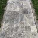 Silver Premium Tumbled Travertine walkway