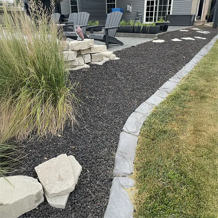 Black Lava Pebbles 3/8"-3/4"