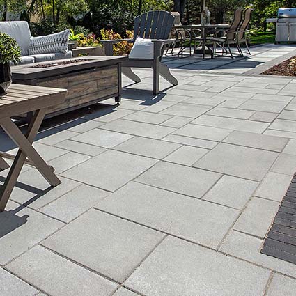 Unilock Beacon Hill Flagstone Smooth Random 6cm Concrete Patio Paver Install