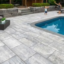 Unilock Beacon Hill Smooth Flagstone Concrete Paver Patio Install