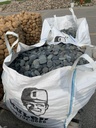 Black Mexican Beach Pebble Buttons - 3/4"