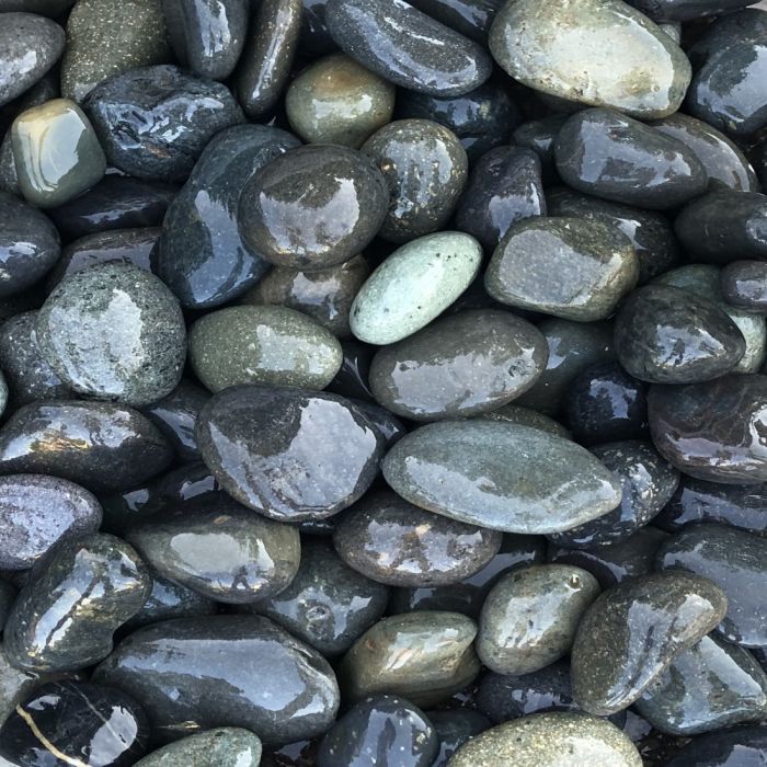 Medium Black Mexican Beach Pebbles