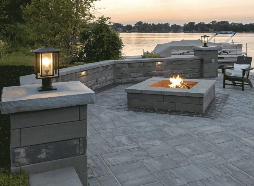 Unilock Artline Concrete Patio Pavers Installed