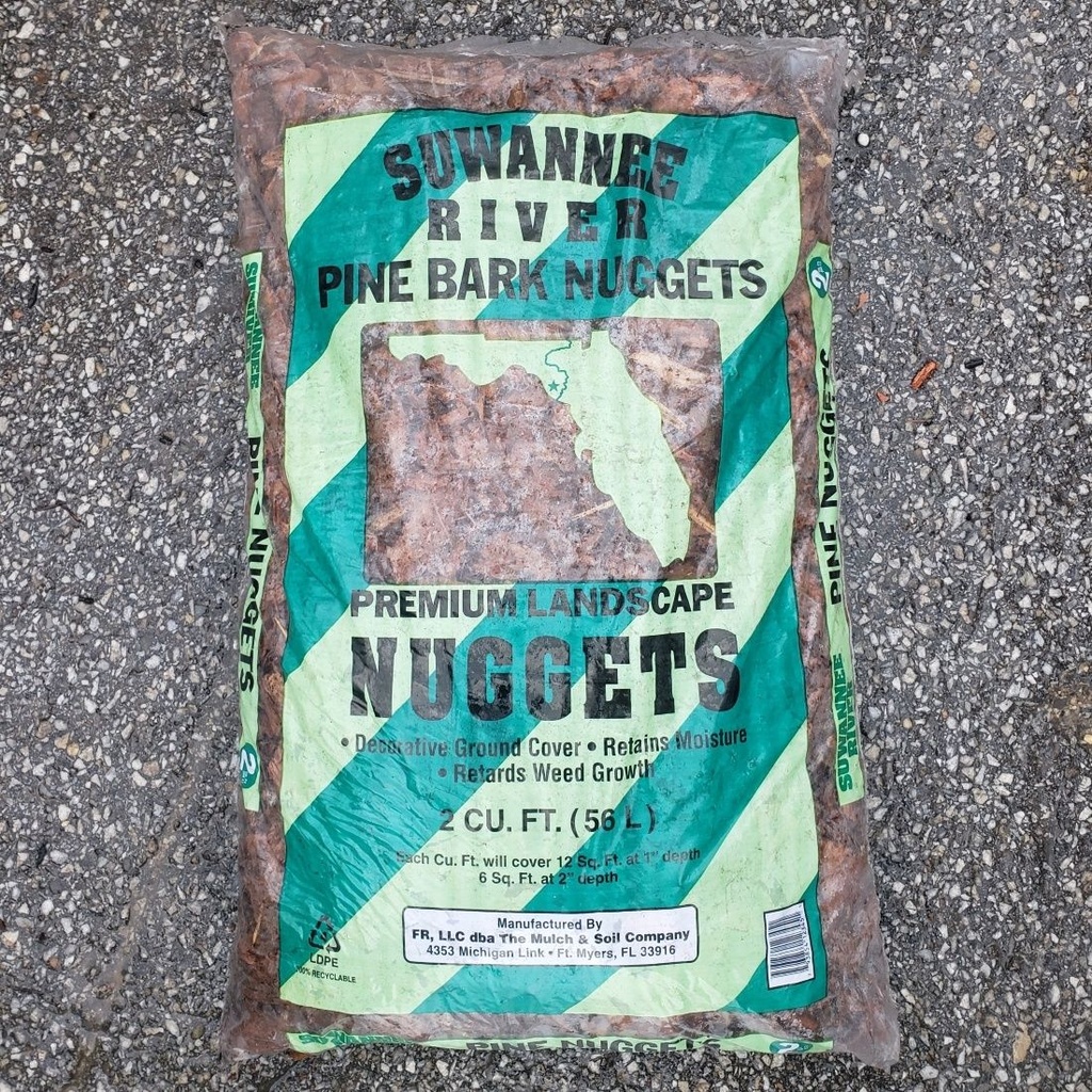 Pine Bark Nuggets bags of mulch