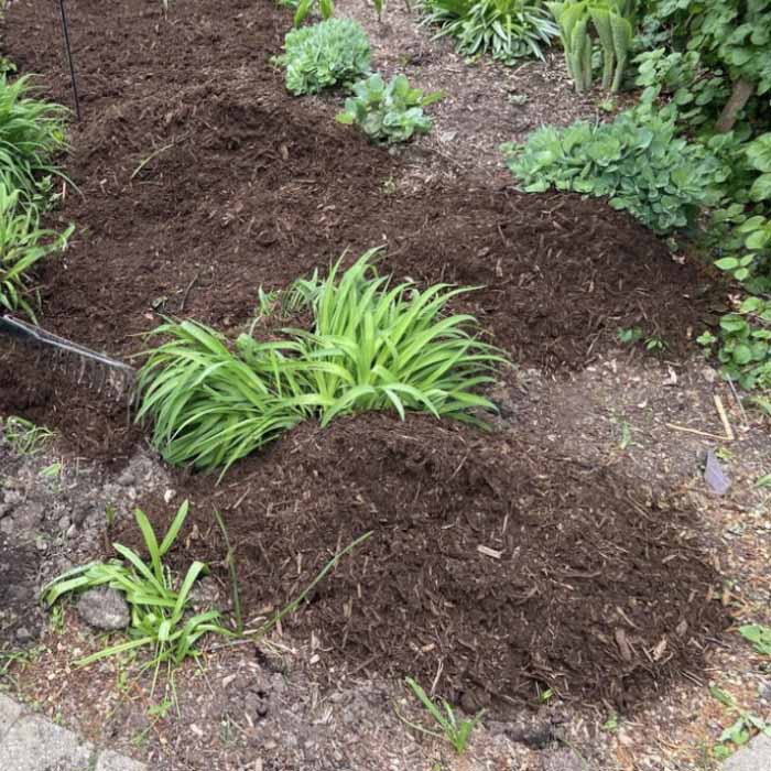 Fine brown mulch bulk