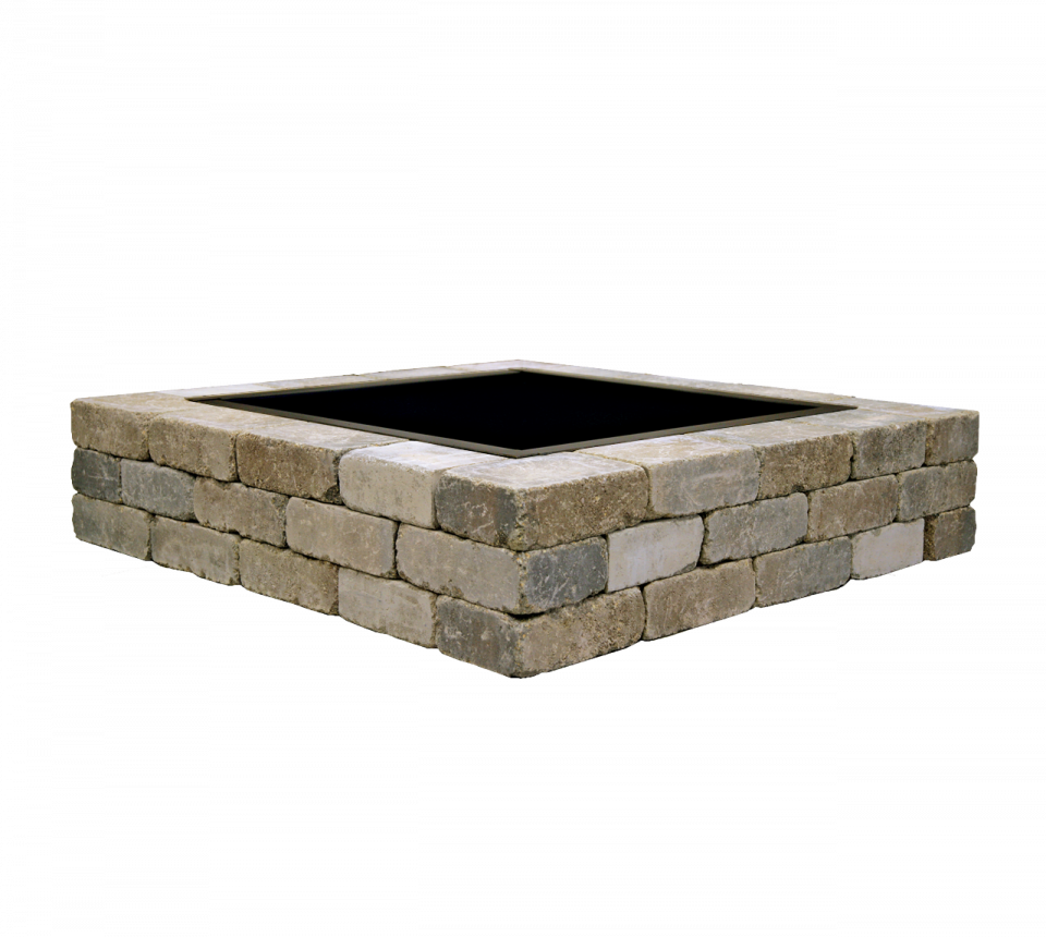 Sunset Square Fire Pit with Insert