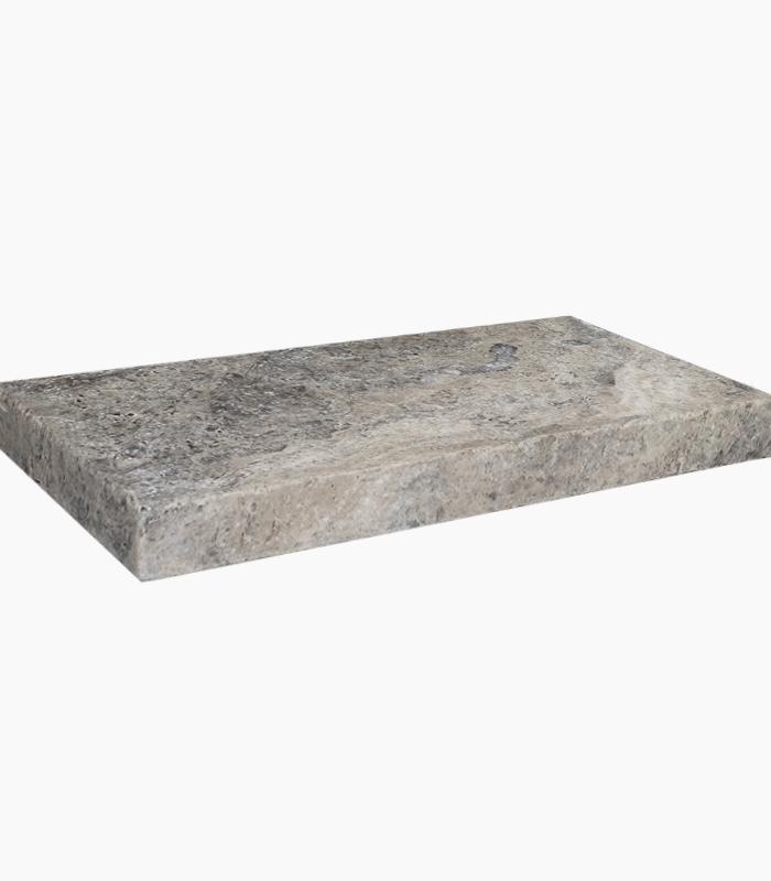 Silver Premium Tumbled Travertine (6" x 12")