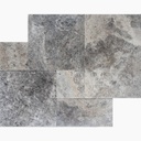 Silver Premium Tumbled Travertine (French Pattern)