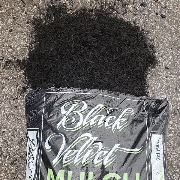Dyed Black Triple Shredded Hardwood Mulch