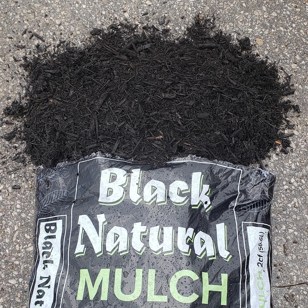 Dyed Black Double Shredded Wood Hardwood Mulch 2cf bag
