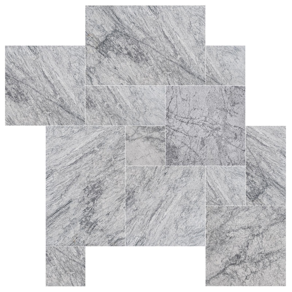 Silver Sky Leather Marble (French Pattern)