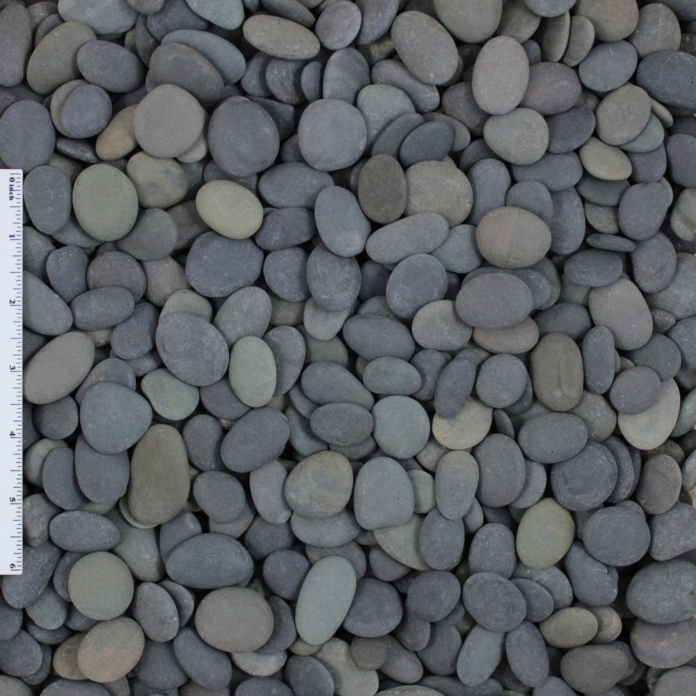Black Mexican Beach Pebble Buttons - 3/4"