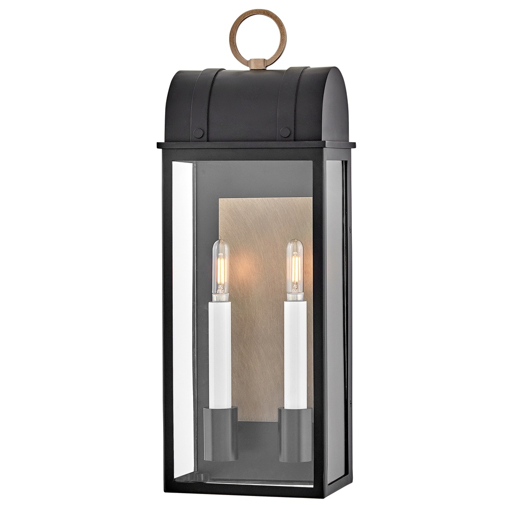 Hinkley Campbell Medium Wall Mount Lantern (10664BK-BU)