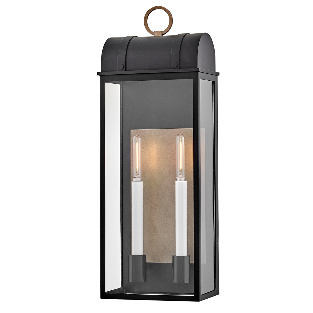 Hinkley Campbell Large Wall Mount Lantern (10665BK-BU)