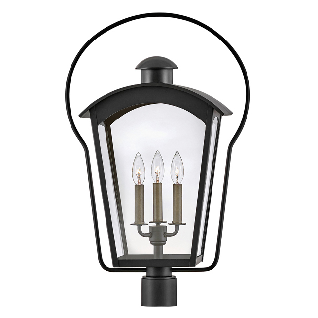 Hinkley Yale Large Post Mount Lantern (13301BK)