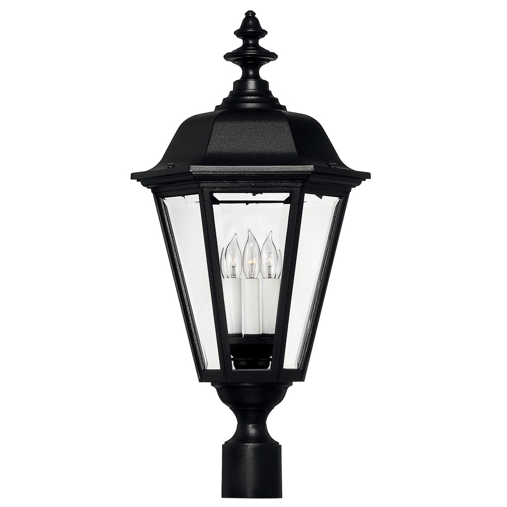 Hinkley Manor House Large Post Mount Lantern (1471BK)