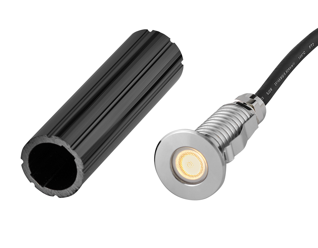 Hinkley Sparta - Dot Small Stainless Steel LED Round Button Light (15074SS)