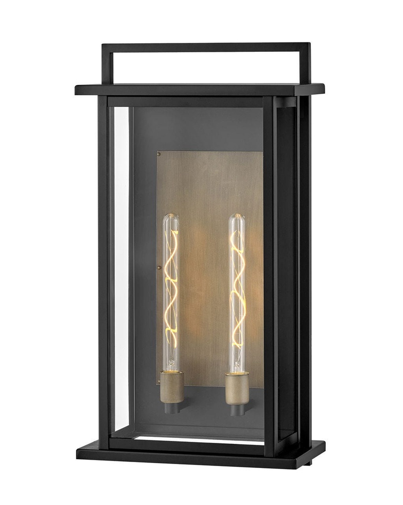 Hinkley Langston Large Wide Wall Mount Lantern (24028BK)
