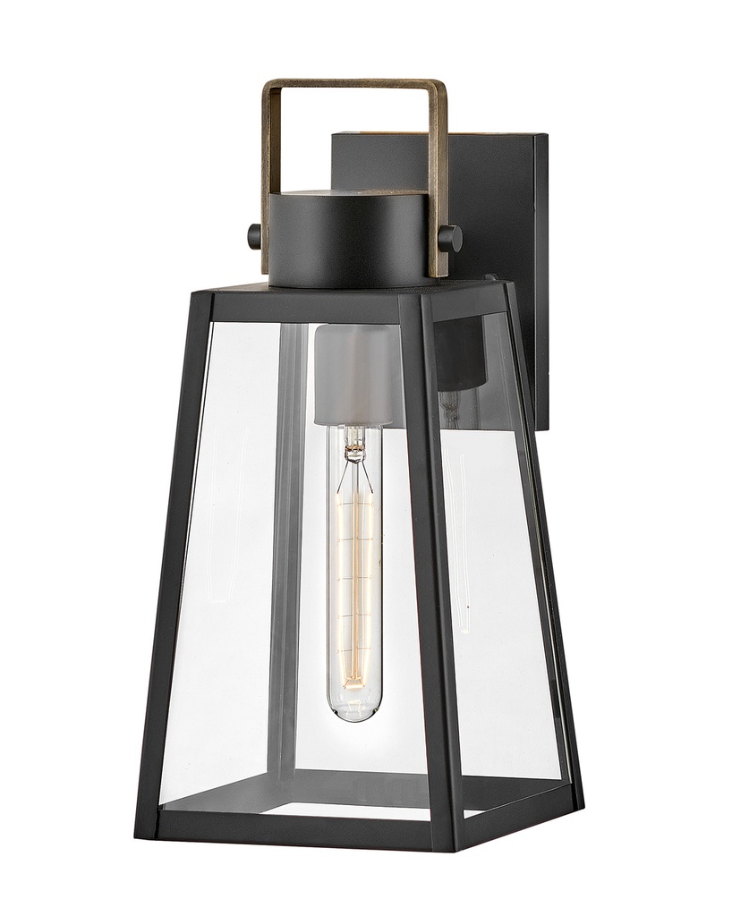 Lark Hugh Medium Wall Mount Lantern (82000BK)
