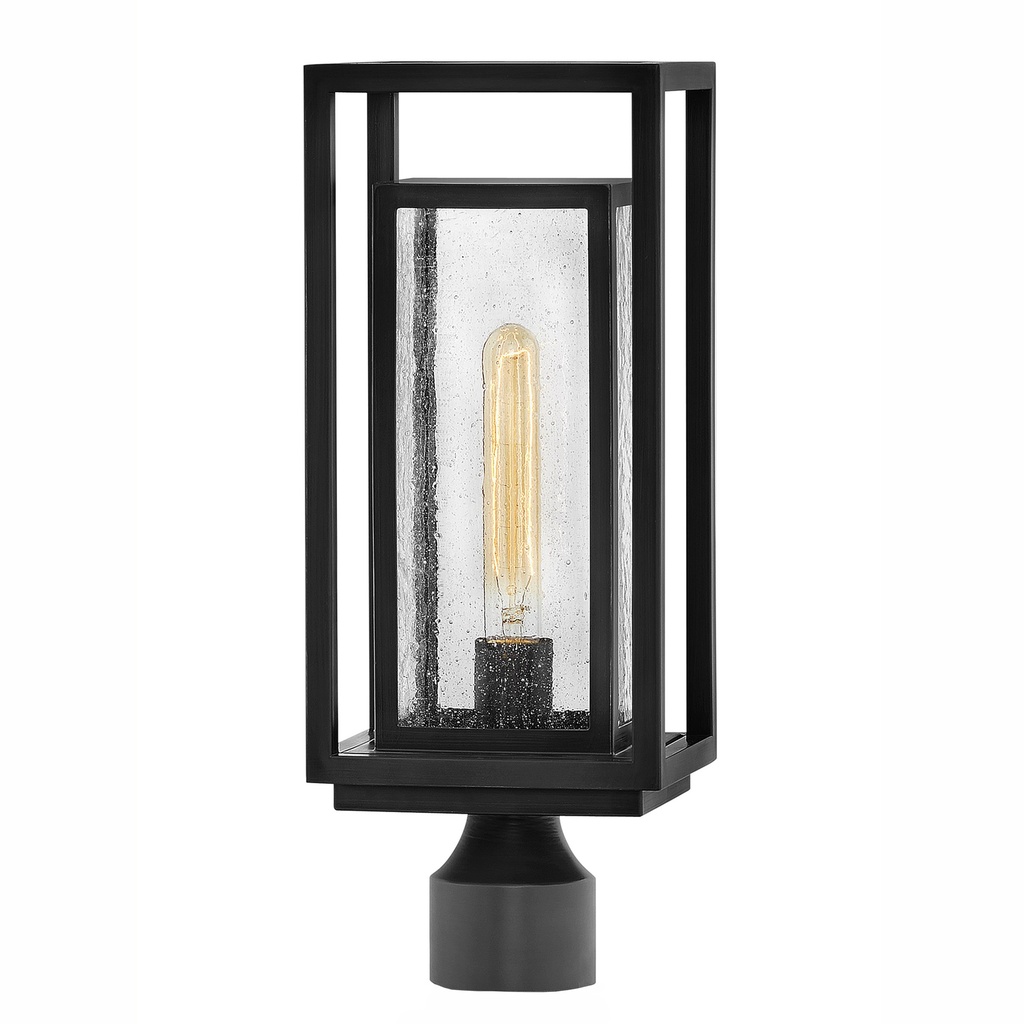 Hinkley Republic Medium Post Mount Lantern (1001) – 120v, Socketed, no lamp, 12.00W Med. LED