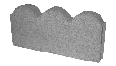 12" Straight Scallop (Pewter)