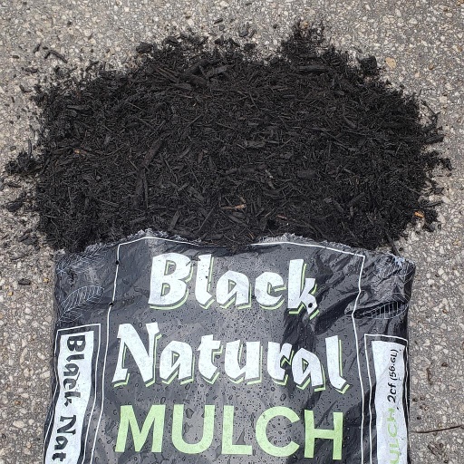 Dyed Black Double Shredded Wood Hardwood Mulch 2cf bag