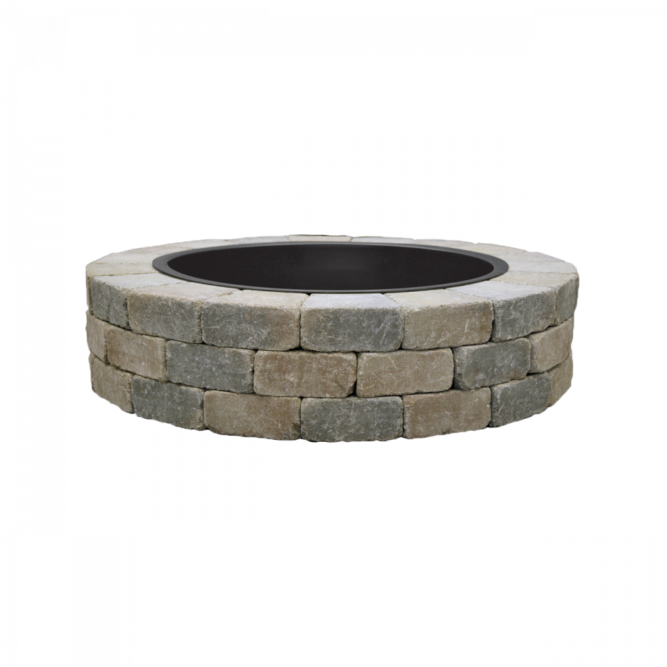 Sunset 34 in. Round Fire Pit Kit Mr. Mulch Landscaping